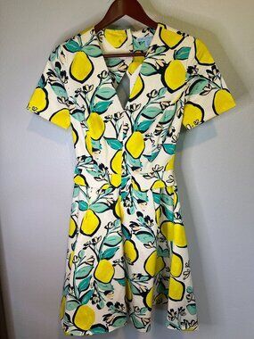 Draper James Lemon Orchard Love Circle Dress - Sz 0